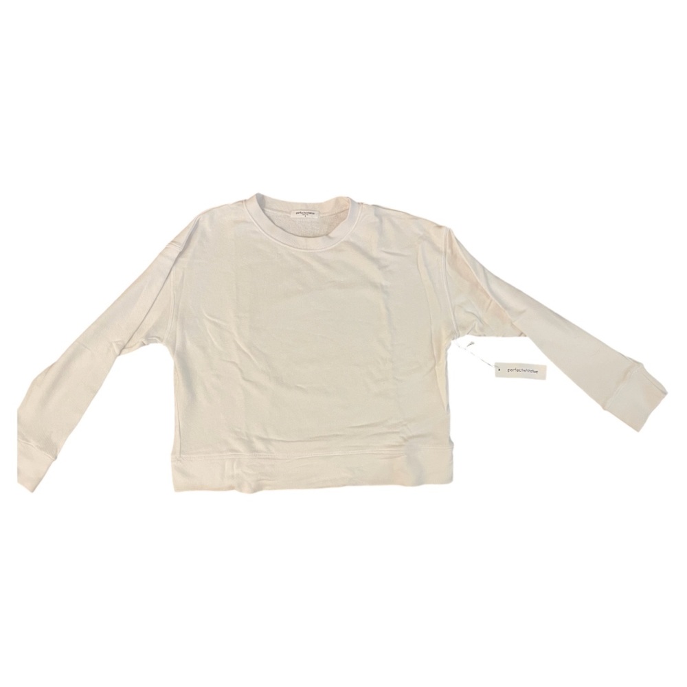 French Terry Pullover (perfectwhitetee) - White, Size Small (*NEW with Tag)